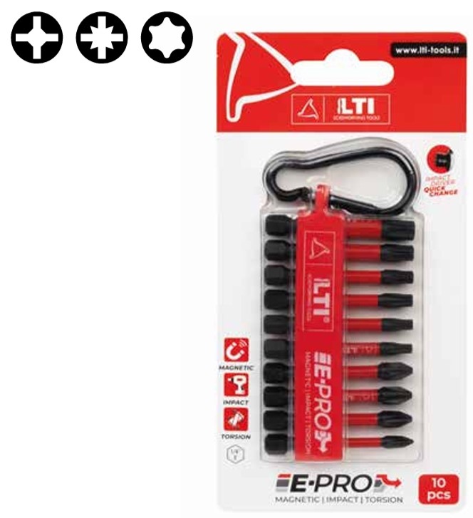 BIT BOX E-PRO 10PZ C/MOSCHETTONE