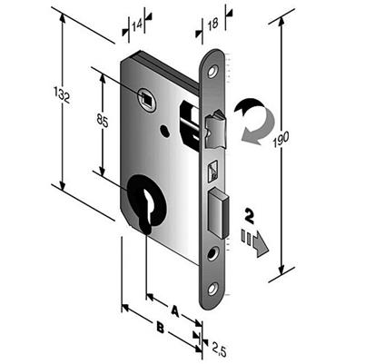 SERRATURA PATENT B/T BZ 50 YAL