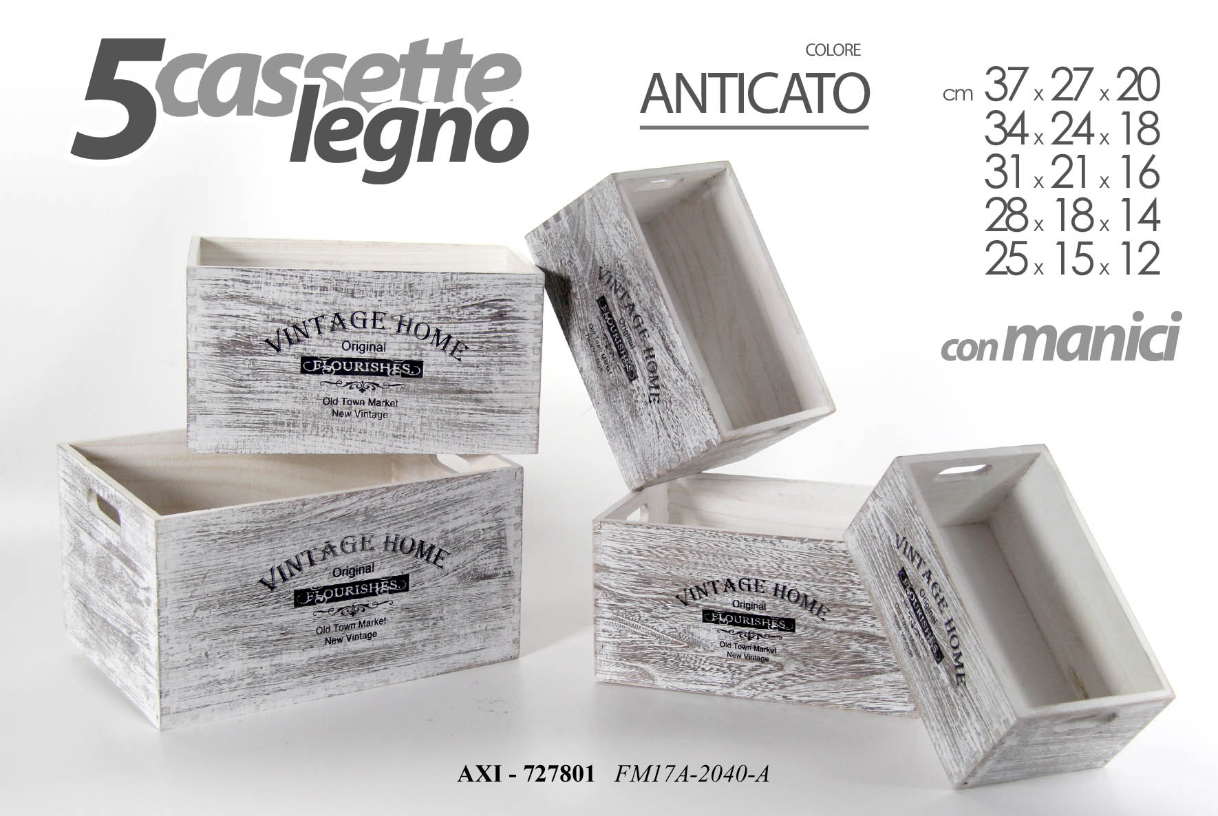 CASSETTE LEGNO ANTIC 5P 727801