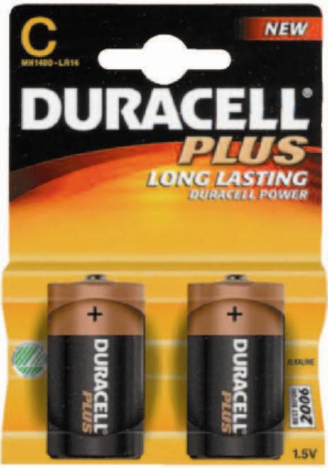 PILE DURACELL 1/2TORCIA MN1400