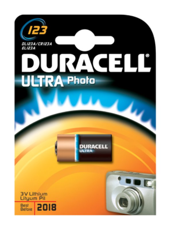 PILE DURACELL LITIO 123A FOTO