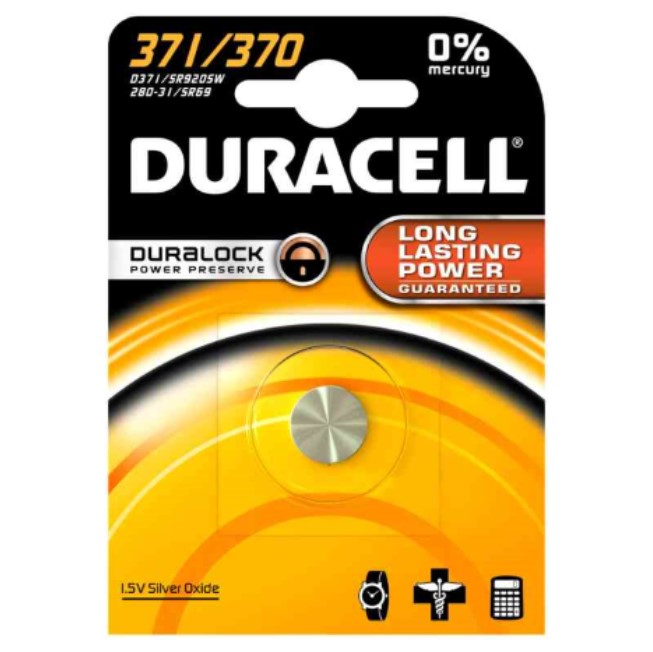 PILE DURACELL 371/370 OROLOGIO