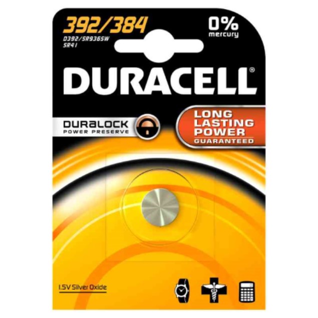 PILE DURACELL 392/384 OROLOGIO