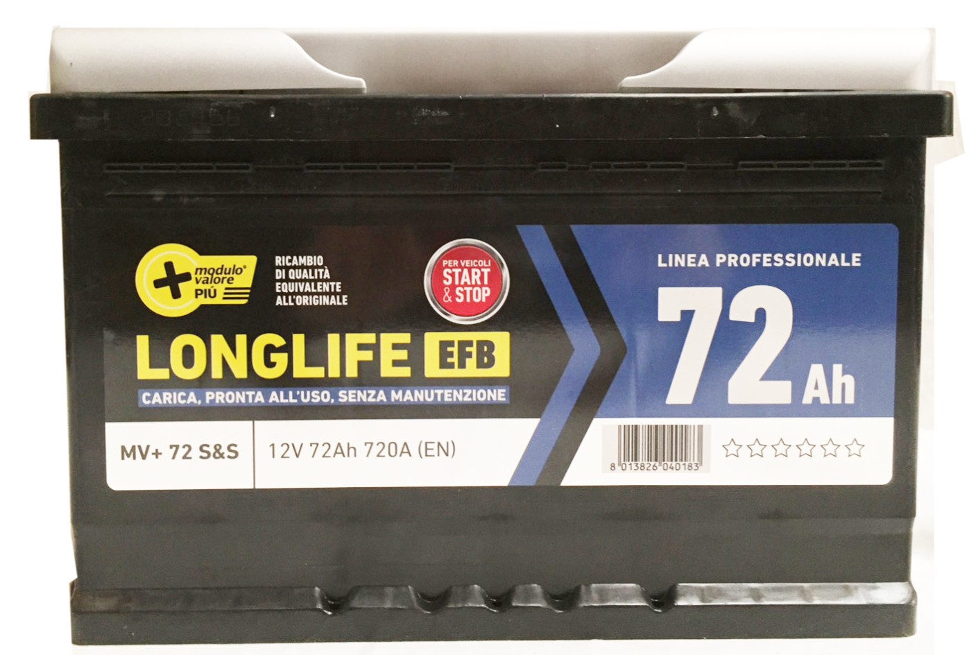 BATTERIA AUTO 72AH START&STOP LONGLIFE