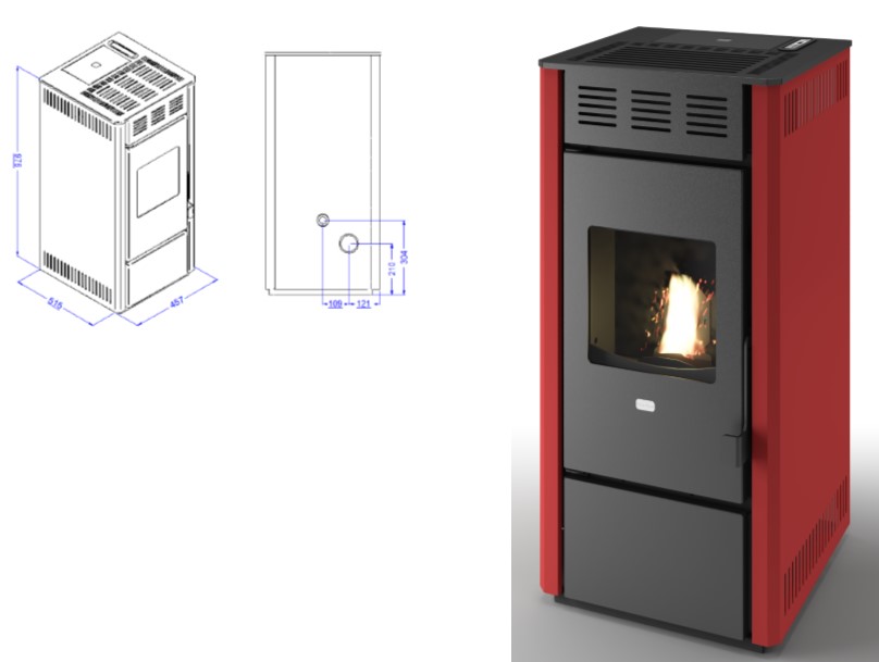 STUFA PELLET MARTINA 11,5KW RO