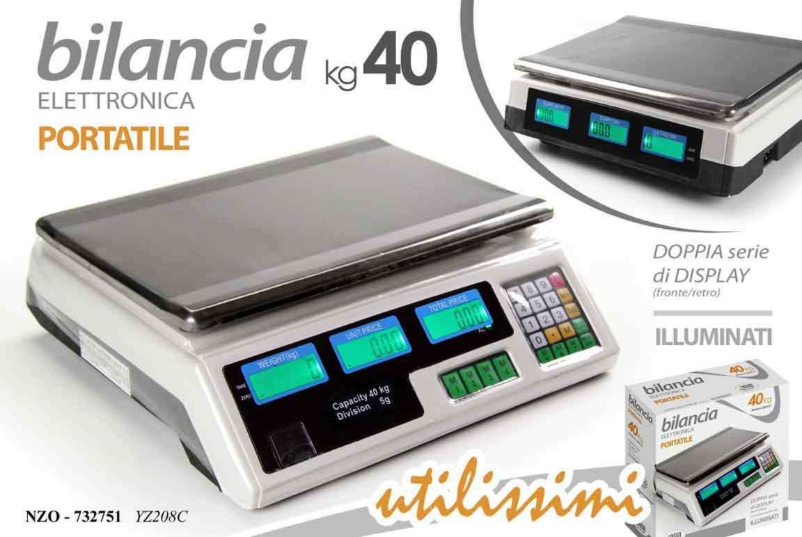 BILANCIA LCD DISPL BASSO KG.40